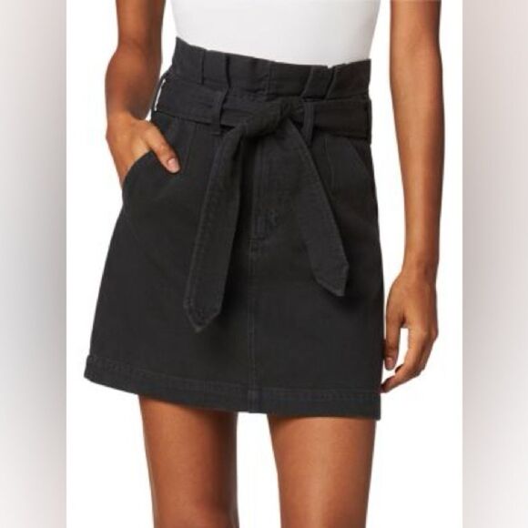 The Calypso Paperbag Denim Mini Skirt - Picture 1 of 6